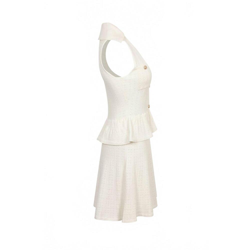 NEW RIVIR women's pointelle mini dress in white - Picture 2 of 6